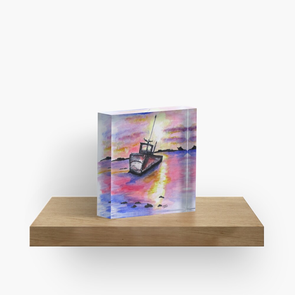 Sunset Rest Acrylic Block