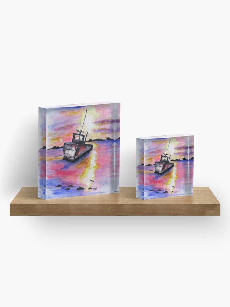 Alternate view of Sunset Rest Acrylic Block