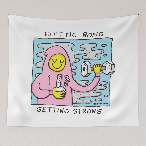 Item preview, Hitting Bong - Getting Strong [small print] designed and sold by HIGHSMILESON.