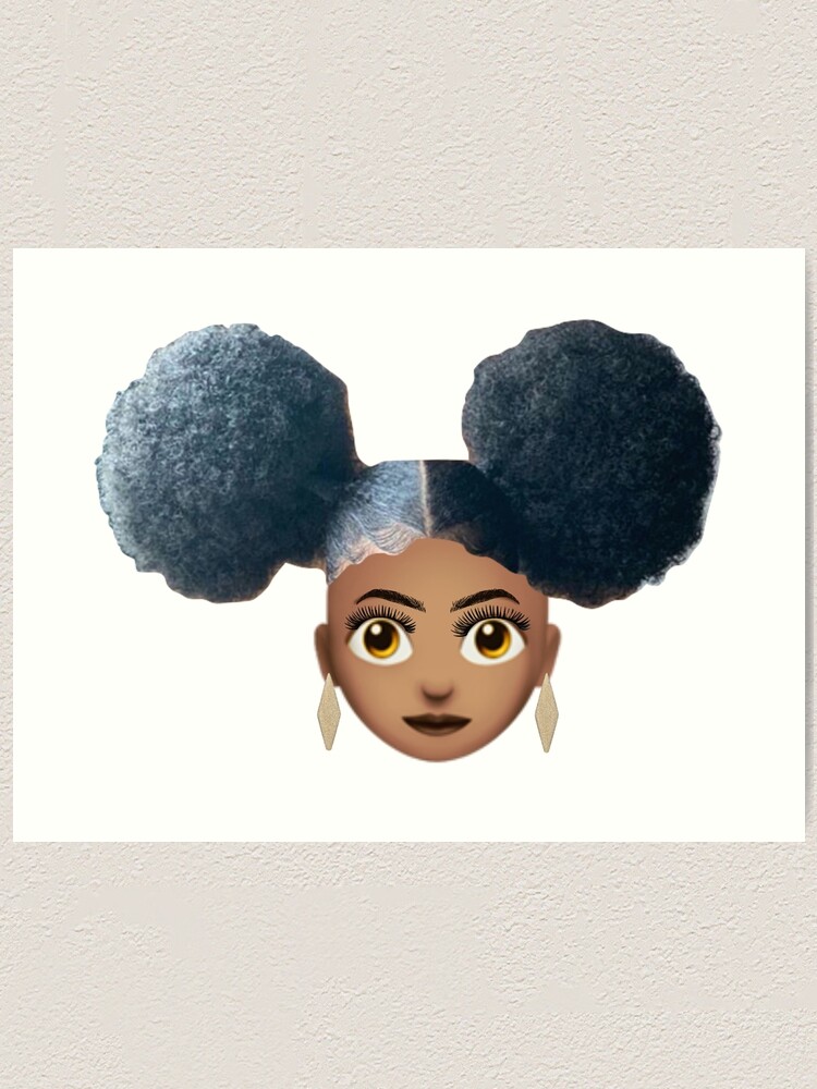 Afro Puff Balls Emoji - Natural Hair Puffs Ball - Ponytails - Level Up - Ciara Style Afro Puff Balls Emoji - Natural Hair Puffs Ball - Ponytails - Level Up - Ciara Style