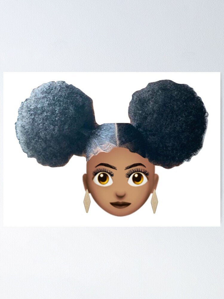 Afro Puff Balls Emoji Natural Hair Puffs Ball Ponytails