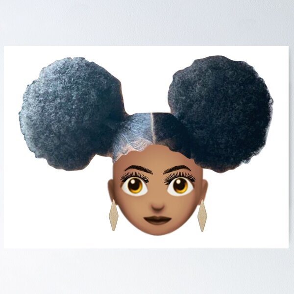 Artikelvorschau, Afro Puff Balls Emoji - Naturhaar Puffs Ball - Pferdeschwänze - Level Up - Ciara Style entworfen und verkauft von Rteam2501.