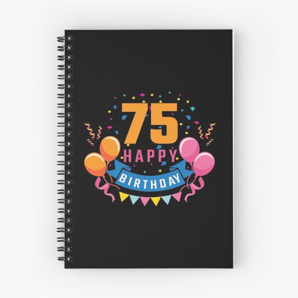 Item preview, 75th Birthday Balloon Banner Confetti Fun Gift Idea designed and sold by haselshirt.