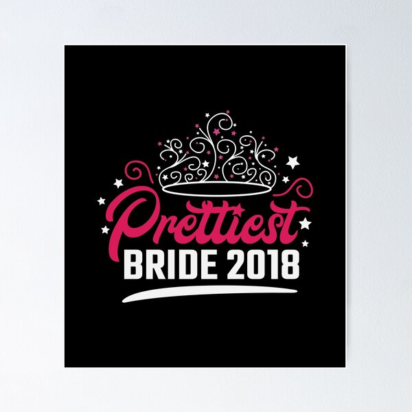 Artikelvorschau, Bachelor Party Prettiest Bride 2018 Pink Crown Gift entworfen und verkauft von haselshirt.