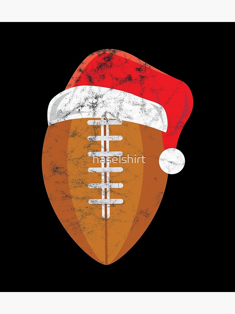 American Football Santa Hat Holiday Christmas Xmas Gift | Greeting Card