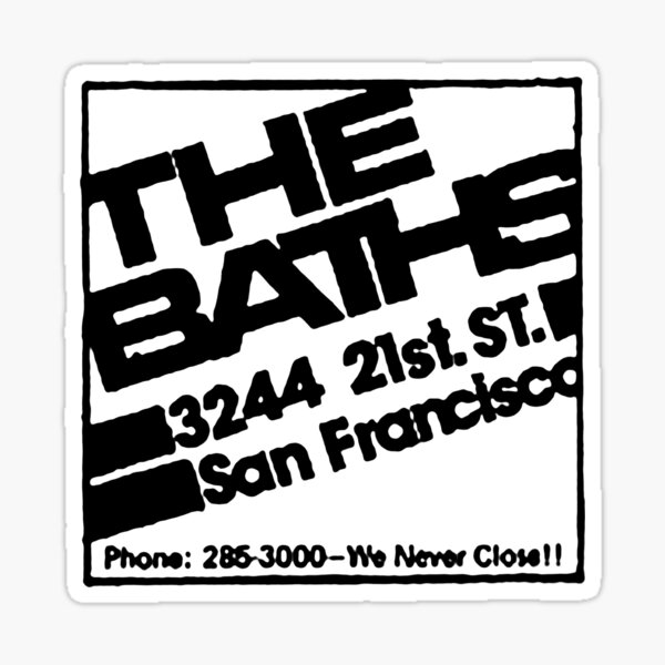 "21st Street Baths San Francisco Gay Bathhouse" Sticker for Sale by DrPopper Redbubble