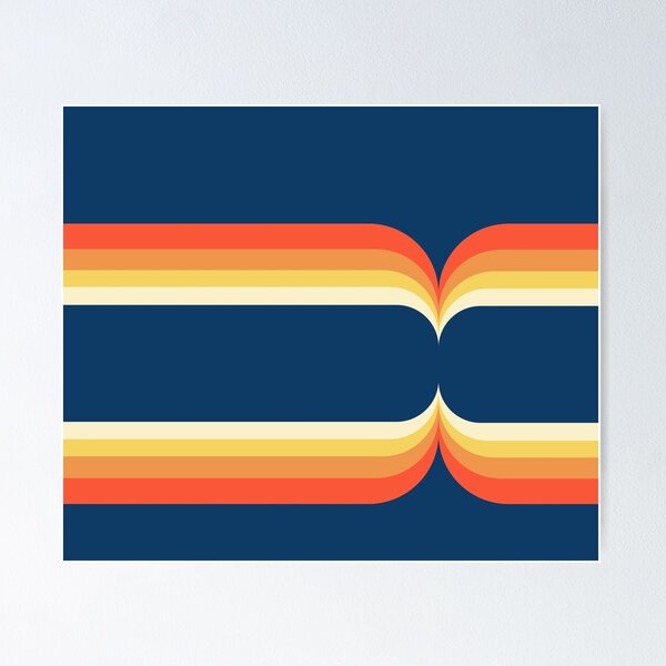 Item preview, Crushed Orange Retro Stripe Curves designed and sold by steviemonkey.