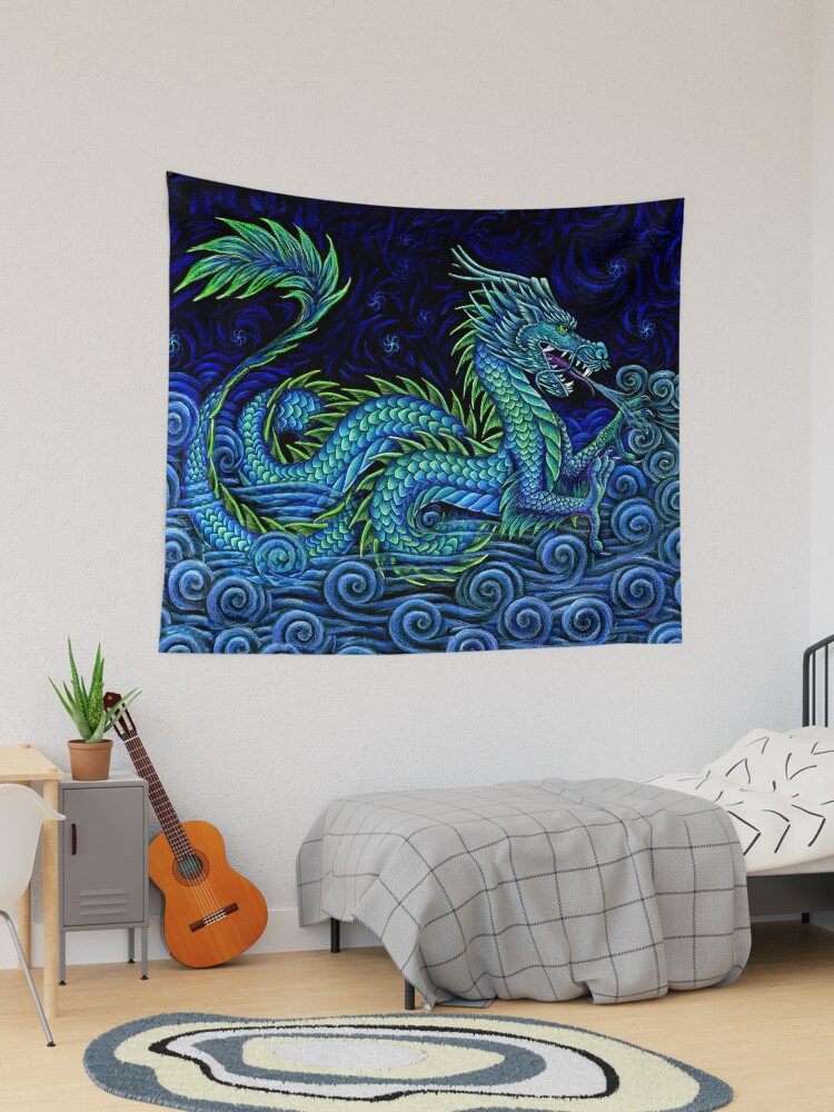 chinesischer azurblauer Drache