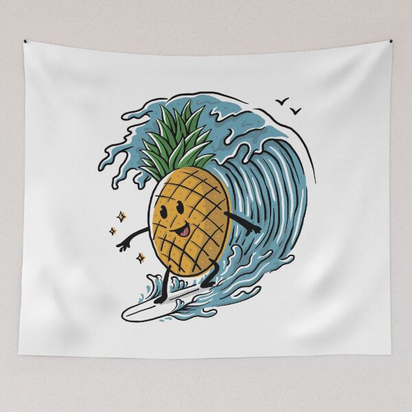 Item preview, Pineapple Surfing designed and sold by Quilimo Studio.