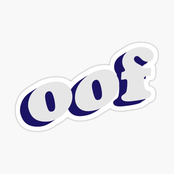 Oof Stickers Redbubble - try these roblox noob head decal