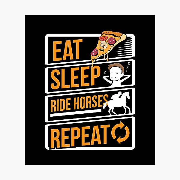 Artikelvorschau, Horse Lover Eat Sleep Ride Horse Horses entworfen und verkauft von haselshirt.
