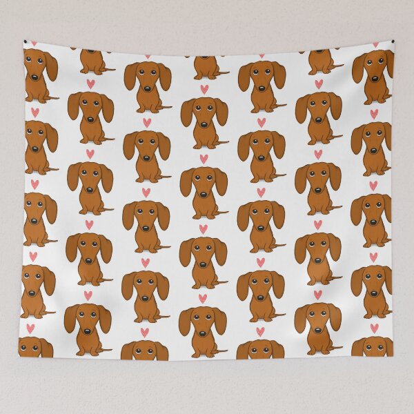 Item preview, Cute Cartoon Dachshund with Heart designed and sold by Jenn Inashvili.
