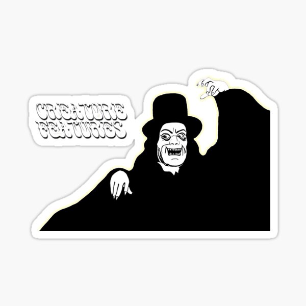 Retro Creature Features Horror Tribute Sticker