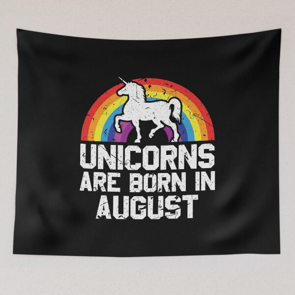 Item preview, Unicorns Are Born In August Shirt Birthday Month Gift Tee designed and sold by haselshirt.