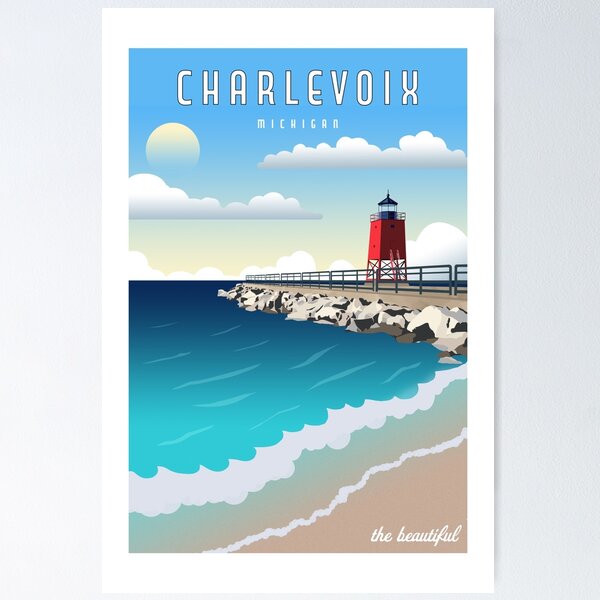 Item preview, Charlevoix Michigan Vintage Travel  designed and sold by Megan Noble.