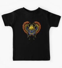 Ägyptisches Scarabäus Winged Käfer-Symbol Kinder T-Shirt