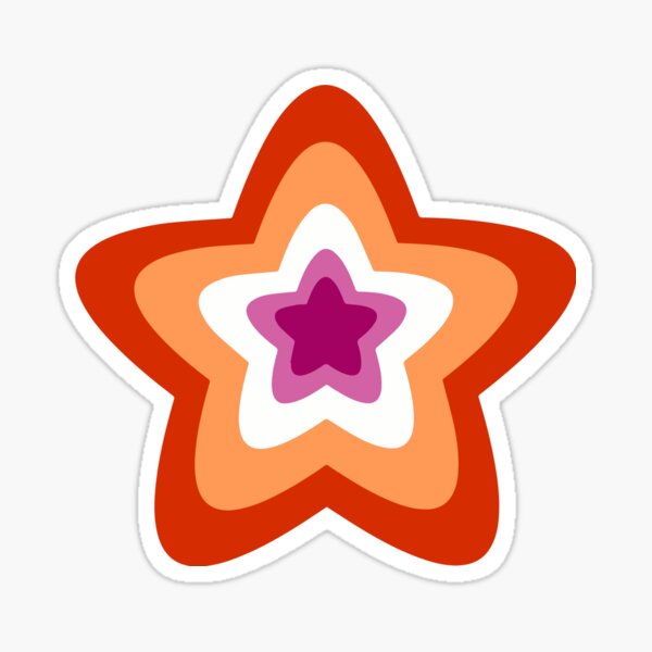 Lesbian Pride Star Sticker