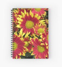 Fiery Orange and Yellow Dahlias Spiral Notebook