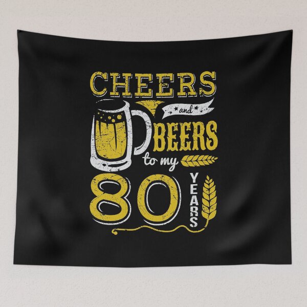 Item preview, Cheers and Beers 80th Birthday Gift Idea designed and sold by haselshirt.