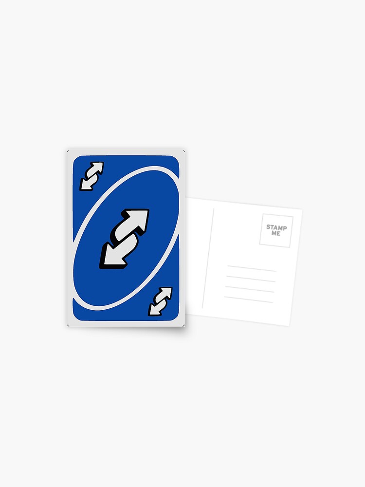 Blue Uno Reverse Card Sticker for Sale by SnotDesigns