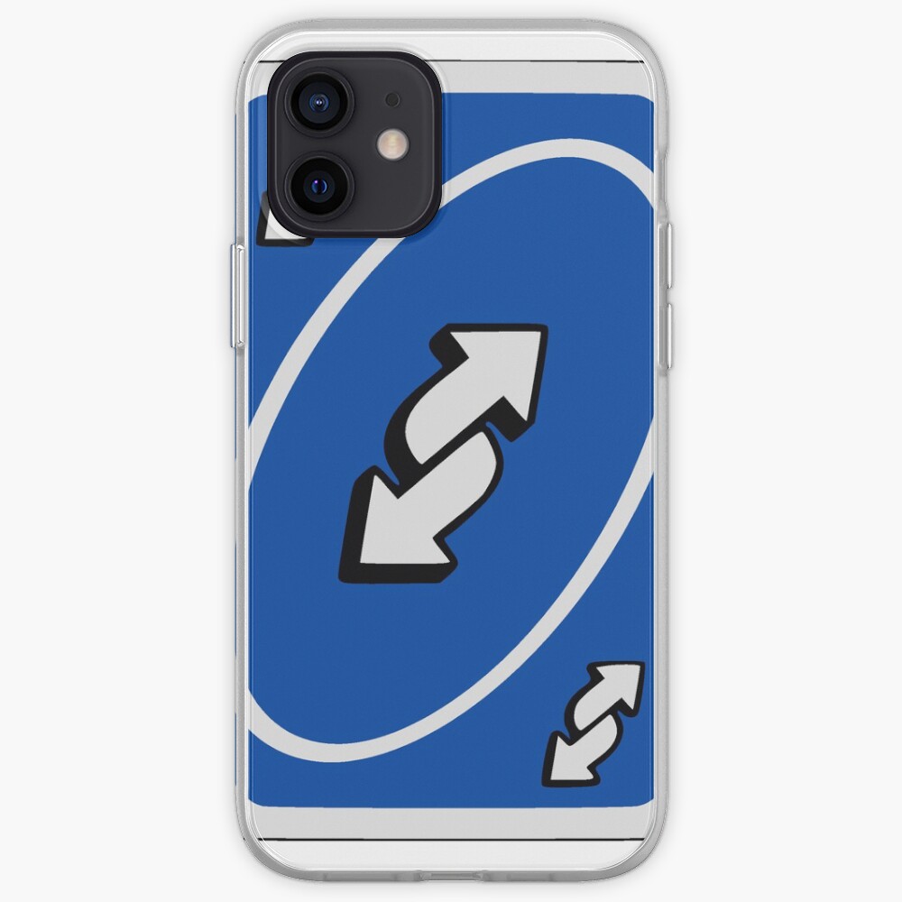 blue uno reverse card iphone case cover by snotdesigns