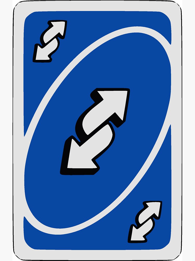 uno reverse, uno out, card games - Uno Reverse - Magnet