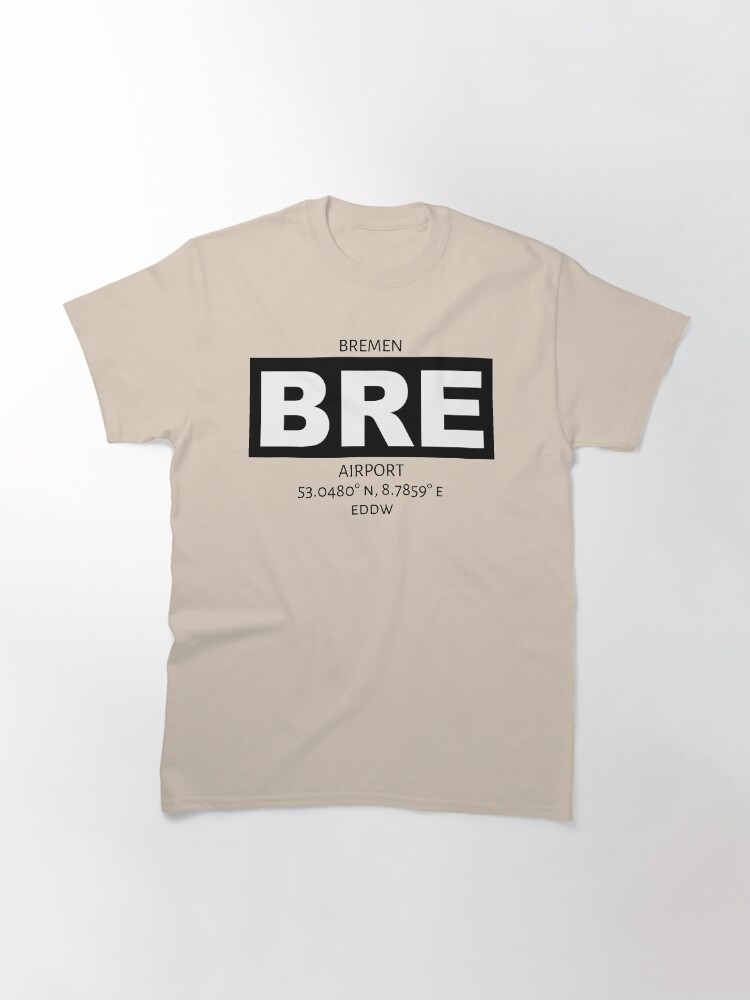 Thumbnail 2 of 7, Classic T-Shirt, Bremen Airport BRE designed and sold by AvGeekCentral.