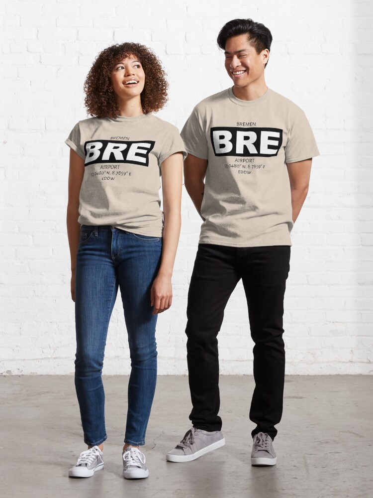 Thumbnail 1 of 7, Classic T-Shirt, Bremen Airport BRE designed and sold by AvGeekCentral.