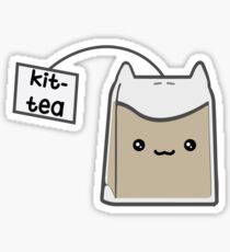 Sassy Tea Puns: Kit-Tea Sticker