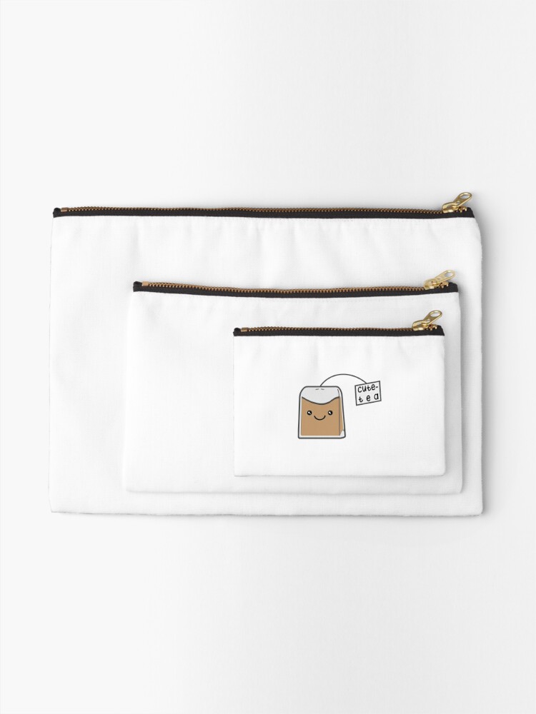 Zipper Pouch, Sassy Tea Puns: Cute-Tea designed and sold by kimchizerbe
