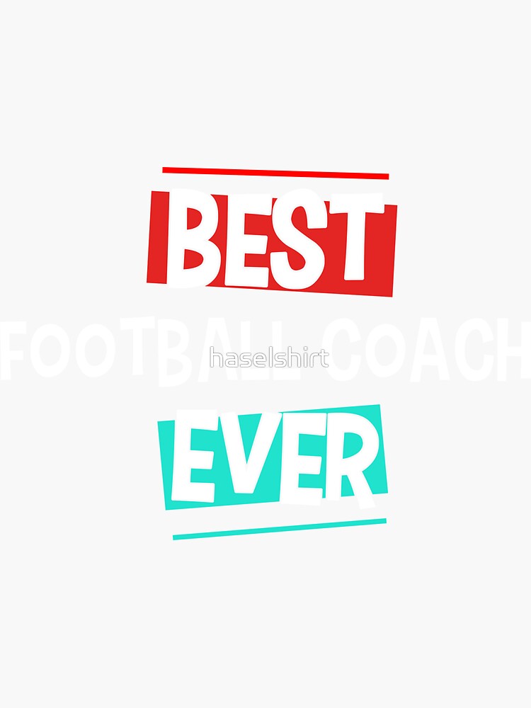 "Best Football Coach Ever Rectangles Sports Gift" Sticker by haselshirt
