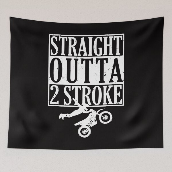 Item preview, Straight Outta Out of 2 Stroke Oil Gas Motocross Dirt Bikes designed and sold by shoutoutshirtco.