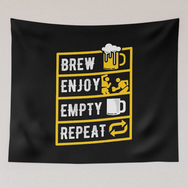 Item preview, Beer Lover BEER Brew Enjoy Empty Repeat Gift Idea designed and sold by haselshirt.
