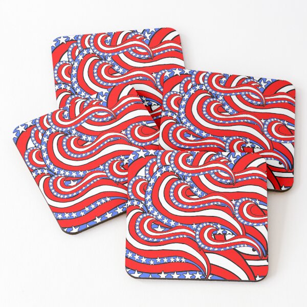 Item preview, Patriotic American Flag Red White and Blue Pattern designed and sold by funnytshirtemp.