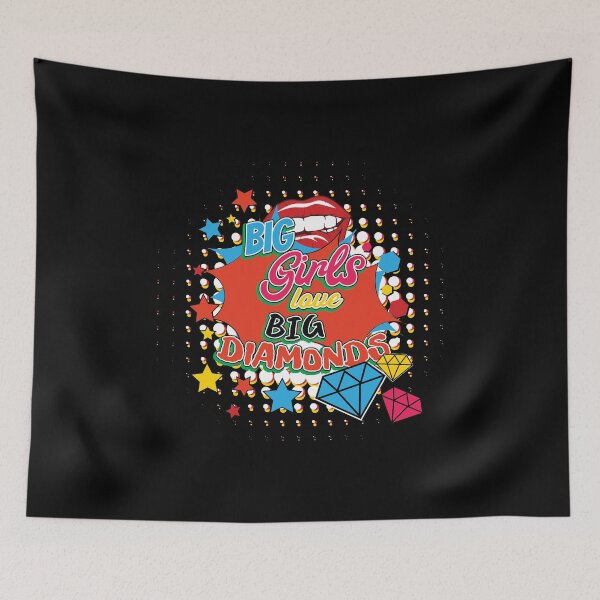 Item preview, Pop Art Shirt Big Girls Love Big Diamonds Graphic Art Gift Tee designed and sold by haselshirt.