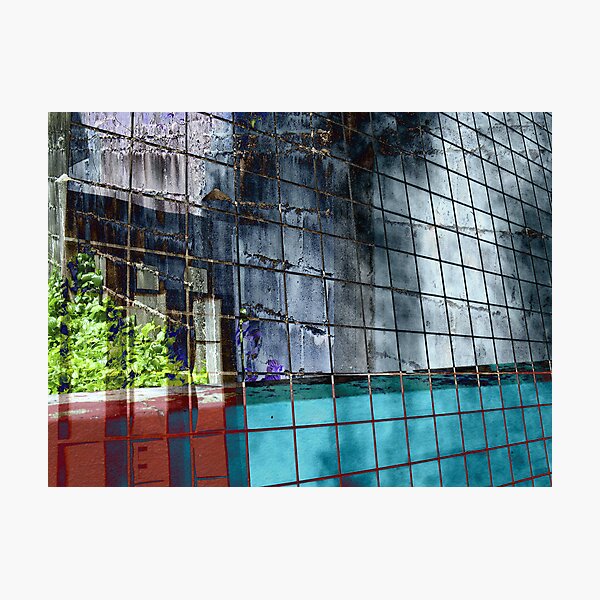 THE COLORFUL WALL IN SQUARES Photographic Print