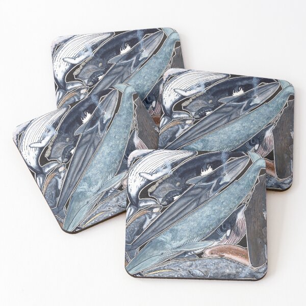 Item preview, Sperm whale, grey, blue, fin, minke and right whales designed and sold by chloeyzoard.
