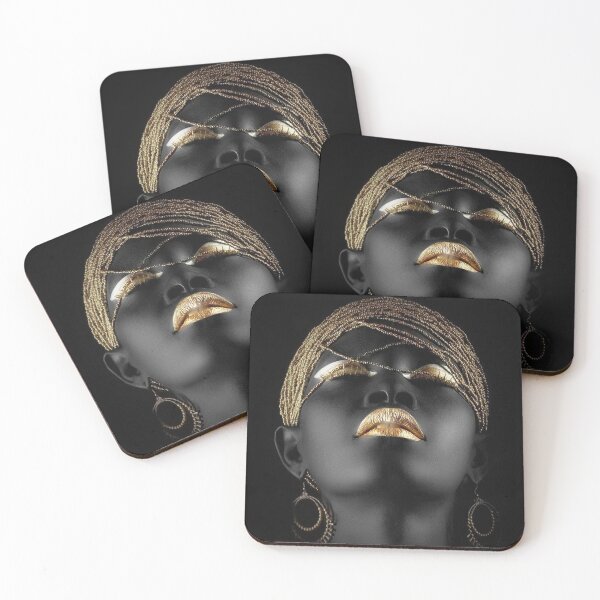AFRICAN QUEEN Coasters (Set of 4)