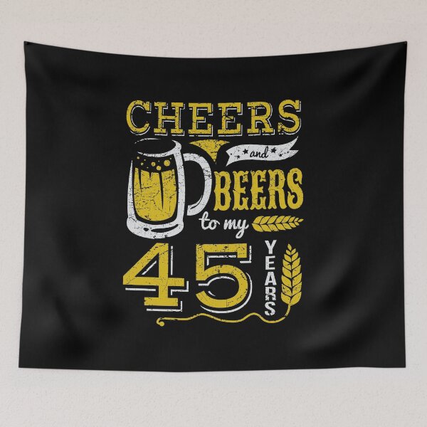 Item preview, Cheers and Beers 45th Birthday Gift Idea designed and sold by haselshirt.