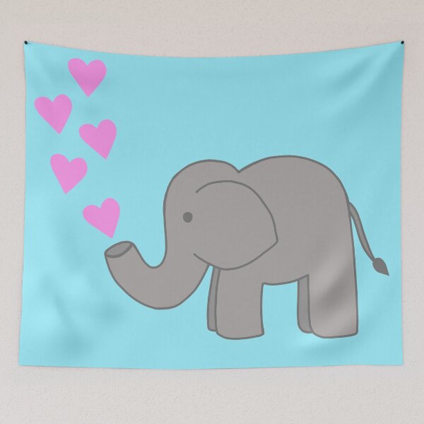 Item preview, Blue Love Elephant designed and sold by passionatelyem.
