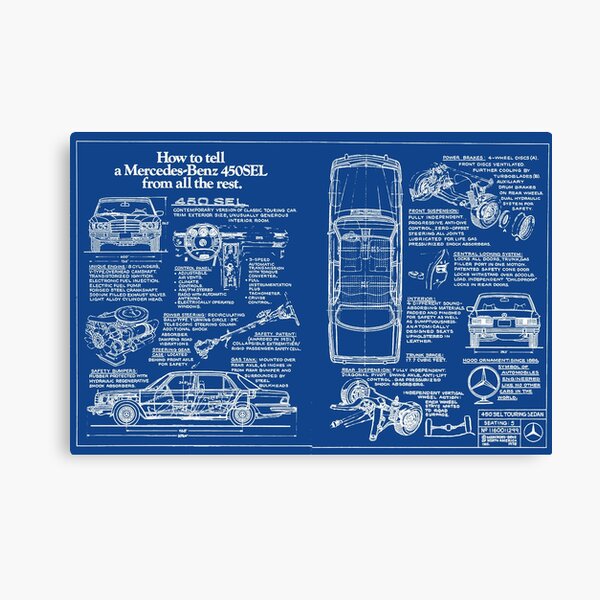 MERCEDES BENZ 450 SEL Canvas Print