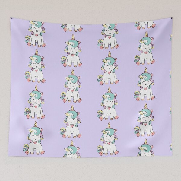 Item preview, Cute happy unicorn sitting designed and sold by thetypographer.