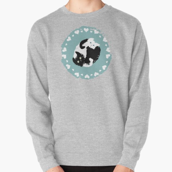 Love Cats Black and White Pullover