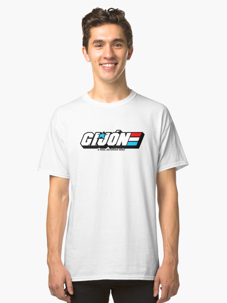 Alternate view of Gijon Heroe Asturiano - White Red Background Classic T-Shirt