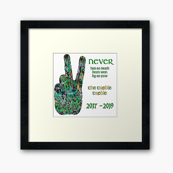 Celtic fc, Treble treble Framed Art Print