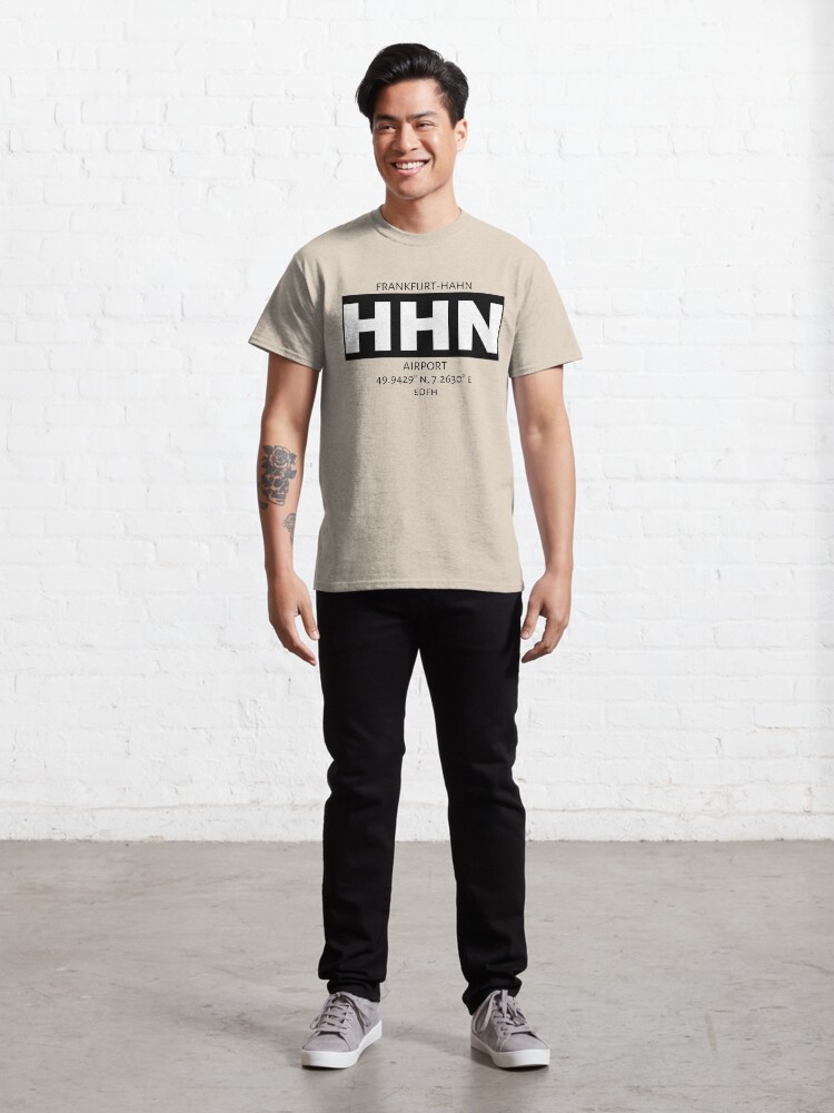 Thumbnail 3 of 7, Classic T-Shirt, Frankfurt-Hahn Airport HHN designed and sold by AvGeekCentral.