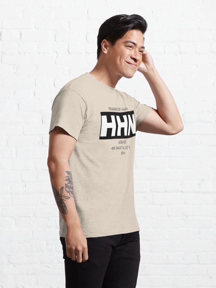 Thumbnail 5 of 7, Classic T-Shirt, Frankfurt-Hahn Airport HHN designed and sold by AvGeekCentral.