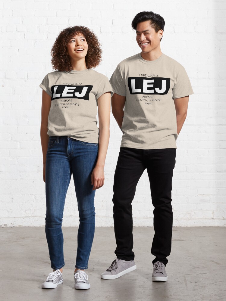 Thumbnail 1 of 7, Classic T-Shirt, Leipzig/Halle Airport LEJ designed and sold by AvGeekCentral.