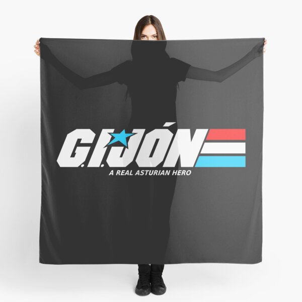 Gijon Heroe Asturiano - Black Background Scarf