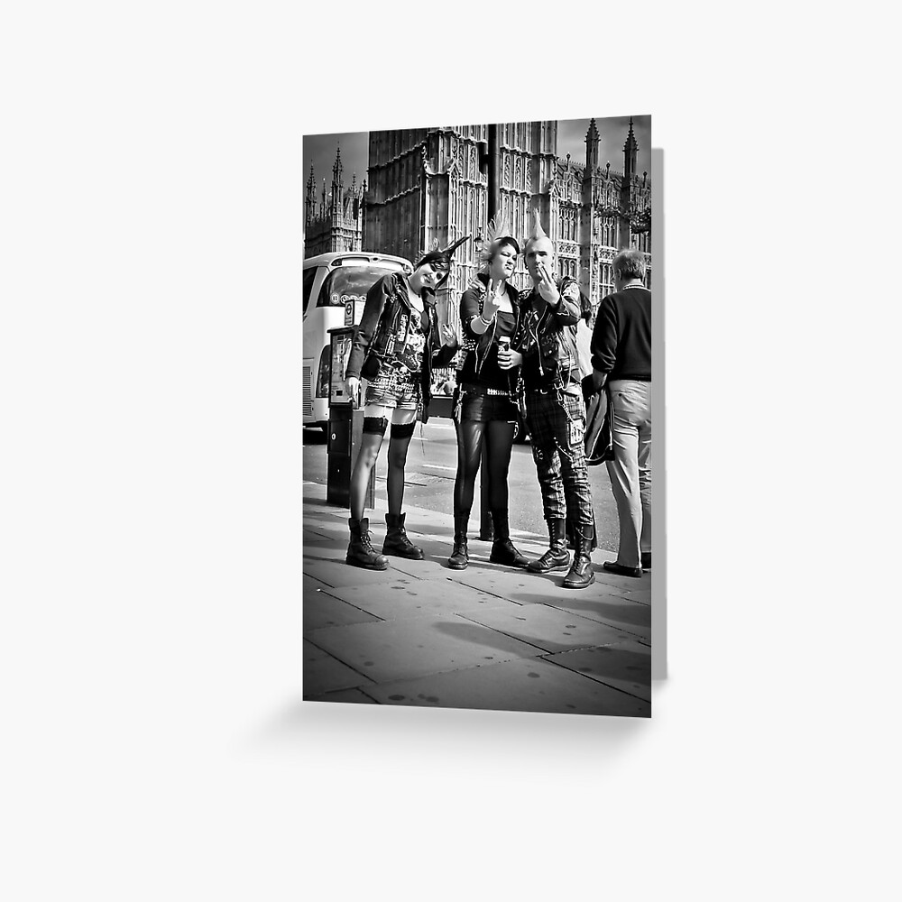 Punks in London: Punk Rockers Greeting Card